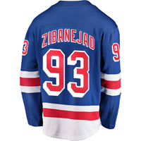Mika Zibanejad New York Rangers Hockey Jersey, Blue Breakaway Sportswear Jersey Shirt, Long Sleeve Hockey Sweater Jersey, Casual Gift for Men