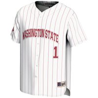 Washington State Cougars Lightweight Baseball Jersey, White Sportswear Jersey Shirt, Lightweight Breathable Athletic Jersey, Casual Gift for Men