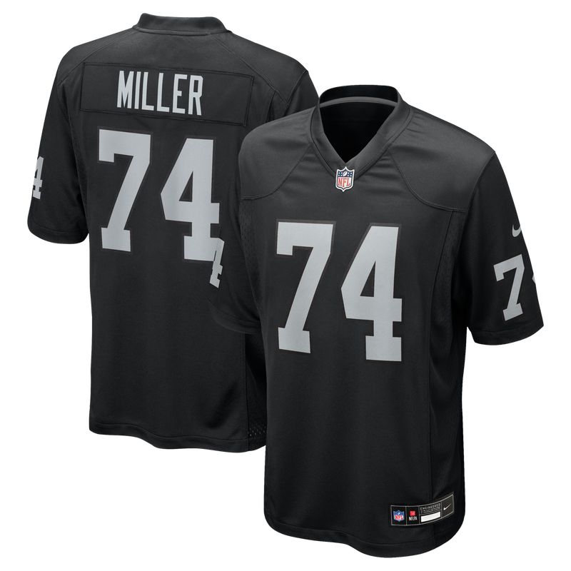 Kolton Miller Las Vegas Raiders Football Jersey, Black Game Sportswear Jersey Shirt, Lightweight Breathable Athletic Jersey, Casual Gift for Men