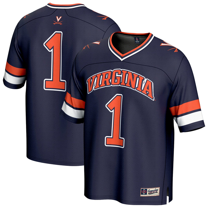 Virginia Cavaliers Football Jersey, Navy Sportswear Jersey Shirt, Lightweight Breathable Athletic Jersey, Casual Gift for Men, Style 202220780