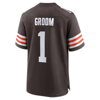 Number Groom Cleveland Browns Football Jersey, Brown Game Sportswear Jersey Shirt, Lightweight Breathable Athletic Jersey, Casual Gift for Men