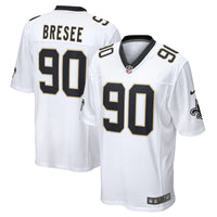 Bryan Bresee New Orleans Saints Football Jersey, White Game Sportswear Jersey Shirt, Lightweight Breathable Athletic Jersey, Casual Gift for Men