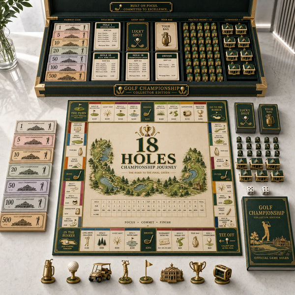 18 Holes - The Championship Journey Board in Green and Gold - main