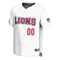 Loyola Marymount Lions Baseball Jersey, White Lightweight Sportswear Jersey Shirt, Lightweight Breathable Athletic Jersey, Casual Gift for Men
