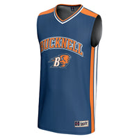 Bucknell Bison Basketball Jersey, Blue Sportswear Jersey Shirt, Sleeveless Athletic Tank Jersey, Casual Gift for Men