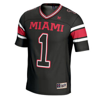 Miami University RedHawks Football Jersey, Black Sportswear Jersey Shirt, Lightweight Breathable Athletic Jersey, Casual Gift for Men