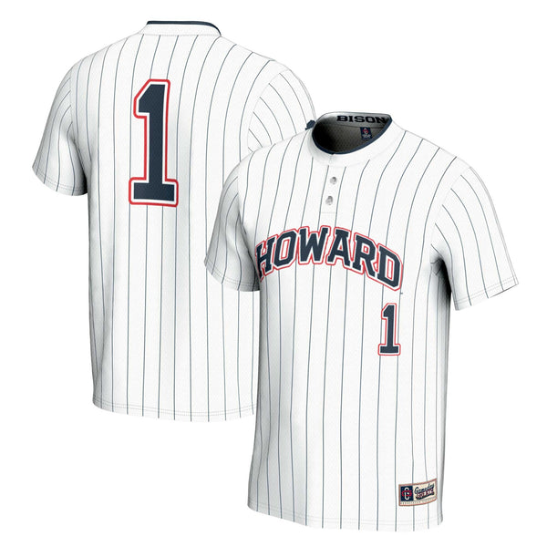 #1 Howard Bison Lightweight Softball Jersey - White