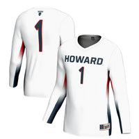 Howard Bison Volleyball Jersey, White Lightweight Sportswear Jersey Shirt, Lightweight Breathable Athletic Jersey, Casual Gift for Men