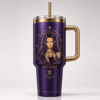 Silent Signal - Robin in Violet and Antique Gold