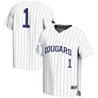 BYU Cougars Lightweight Baseball Jersey, White Sportswear Jersey Shirt, Lightweight Breathable Athletic Jersey, Casual Gift for Men
