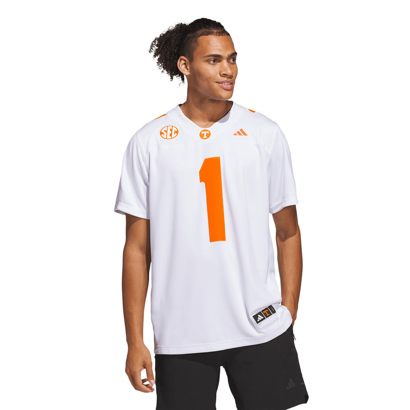 Tennessee Volunteers Football Jersey, White Away Sportswear Jersey Shirt, Lightweight Breathable Athletic Jersey, Casual Gift for Men