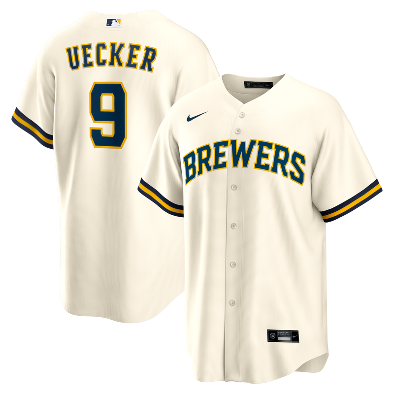 Bob Uecker Milwaukee Brewers Baseball Jersey, Cream Replica Sportswear Jersey Shirt, Lightweight Breathable Athletic Jersey, Casual Gift for Men