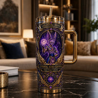 Beerus - Celestial Deity in Gold and Violet Stillness