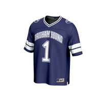 BYU Cougars Football Jersey, Navy Fashion Sportswear Jersey Shirt, Lightweight Breathable Athletic Jersey, Casual Gift for Men