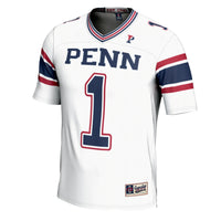 Pennsylvania Quakers Football Jersey, White Sportswear Jersey Shirt, Lightweight Breathable Athletic Jersey, Casual Gift for Men
