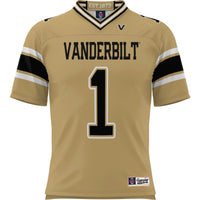 Vanderbilt Commodores Football Jersey, Sportswear Jersey Shirt, Lightweight Breathable Athletic Jersey, Casual Gift for Men, Style 200425268