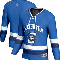 Creighton Bluejays Hockey Jersey, Blue Sportswear Jersey Shirt, Long Sleeve Hockey Sweater Jersey, Casual Gift for Men, Style 202016094