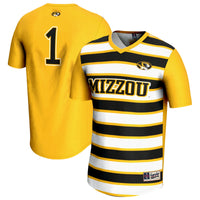 Missouri Tigers Lightweight Soccer Jersey, Gold Fashion Sportswear Jersey Shirt, Lightweight Breathable Athletic Jersey, Casual Gift for Men