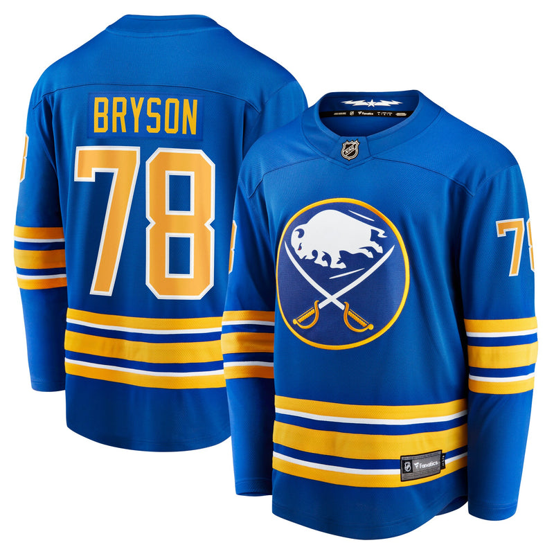 Jacob Bryson Buffalo Sabres Hockey Jersey, Royal Breakaway Home Sportswear Jersey Shirt, Long Sleeve Hockey Sweater Jersey, Casual Gift for Men