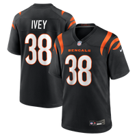DJ Ivey Cincinnati Bengals Football Jersey, Black Game Sportswear Jersey Shirt, Lightweight Breathable Athletic Jersey, Casual Gift for Men