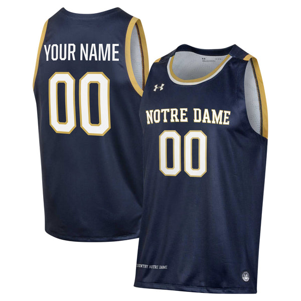 Notre Dame Fighting Irish Custom Alternate Basketball Jersey - Navy