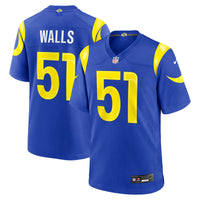 Eddie Walls III Los Angeles Rams Football Jersey, Royal Sportswear Jersey Shirt, Lightweight Breathable Athletic Jersey, Casual Gift for Men