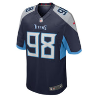 Jeffery Simmons Tennessee Titans Football Jersey, Navy Game Sportswear Jersey Shirt, Lightweight Breathable Athletic Jersey, Casual Gift for Men