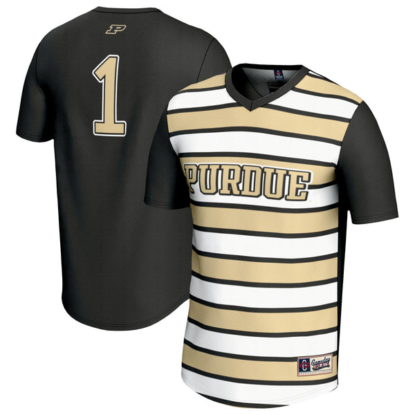 #1 Purdue Boilermakers Lightweight Soccer Fashion Jersey - Black