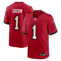 Number Groom Tampa Bay Buccaneers Football Jersey, Red Game Sportswear Jersey Shirt, Lightweight Breathable Athletic Jersey, Casual Gift for Men