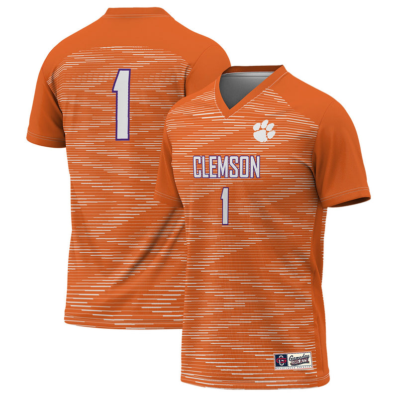 Clemson Tigers Soccer Jersey, Orange Sportswear Jersey Shirt, Lightweight Breathable Athletic Jersey, Casual Gift for Men, Style 200422986
