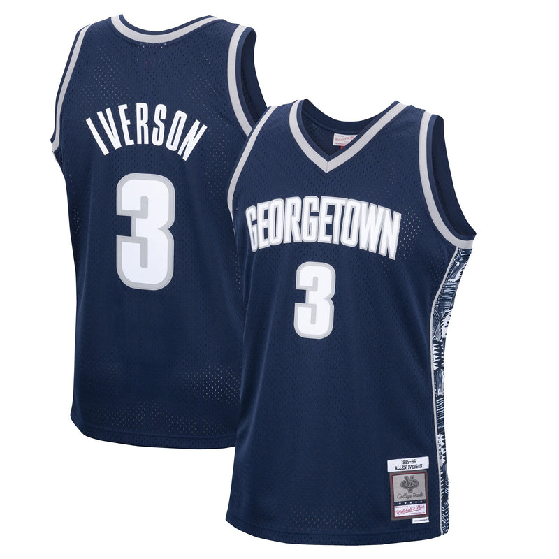 Georgetown Hoyas 1995/96 Swingman Basketball Jersey, Navy Replica Sportswear Jersey Shirt, Sleeveless Athletic Tank Jersey, Casual Gift for Men