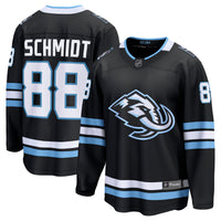 Nate Schmidt Utah Mammoth Hockey Jersey, Black Breakaway Home Sportswear Jersey Shirt, Long Sleeve Hockey Sweater Jersey, Casual Gift for Men