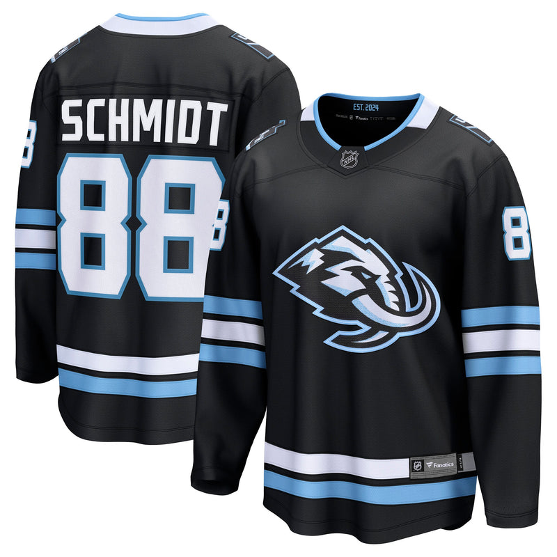 Nate Schmidt Utah Mammoth Hockey Jersey, Black Breakaway Home Sportswear Jersey Shirt, Long Sleeve Hockey Sweater Jersey, Casual Gift for Men