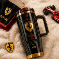 SF in Black and Gold - A Shield-Front Tumbler With Presence