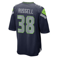 Brady Russell Seattle Seahawks Football Jersey, Navy Game Sportswear Jersey Shirt, Lightweight Breathable Athletic Jersey, Casual Gift for Men