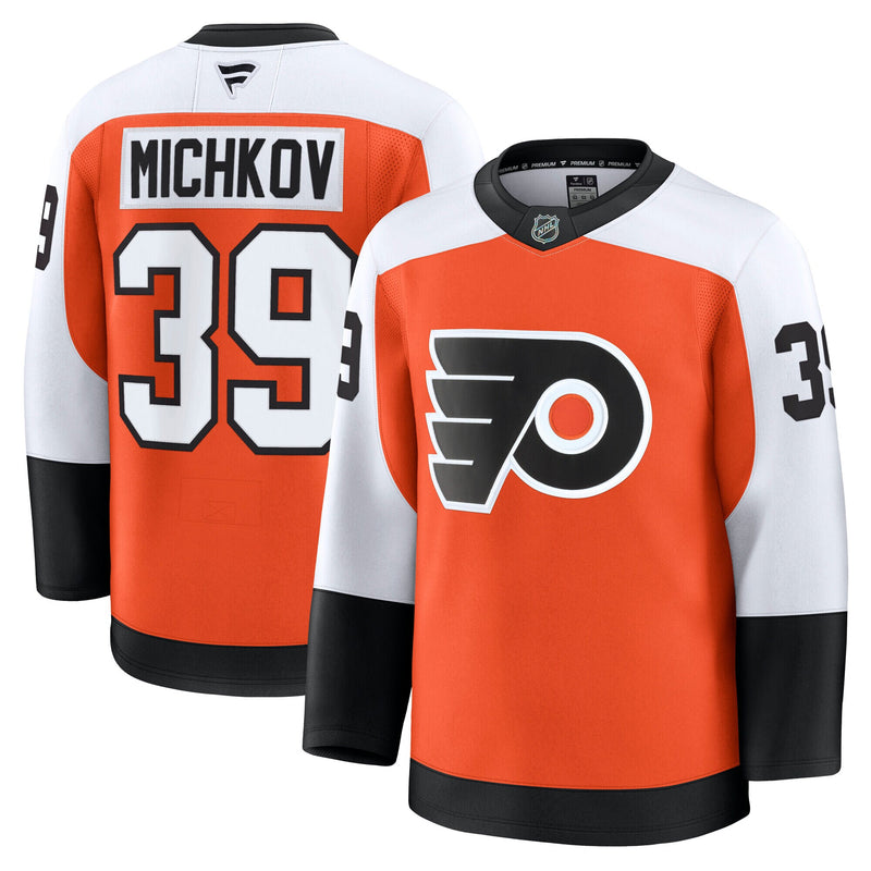 Matvei Michkov Philadelphia Flyers Hockey Jersey, Orange Premium Sportswear Jersey Shirt, Long Sleeve Hockey Sweater Jersey, Casual Gift for Men