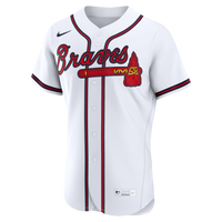 Atlanta Braves Baseball Jersey, White Authentic Home Sportswear Jersey Shirt, Lightweight Breathable Athletic Jersey, Casual Gift for Men