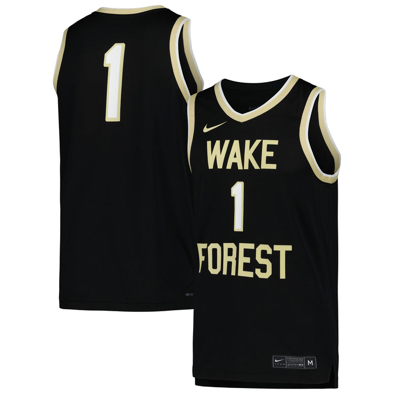Wake Forest Demon Deacons Basketball Jersey, Black Replica Sportswear Jersey Shirt, Sleeveless Athletic Tank Jersey, Casual Gift for Men