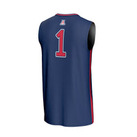 Arizona Wildcats Basketball Jersey, Navy Fashion Sportswear Jersey Shirt, Sleeveless Athletic Tank Jersey, Casual Gift for Men, Style 202219748