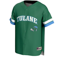 Tulane Green Wave Baseball Jersey, Baseball Sportswear Jersey Shirt, Lightweight Breathable Athletic Jersey, Casual Gift for Men
