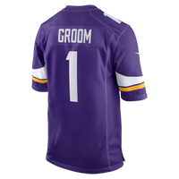 Number Groom Minnesota Vikings Football Jersey, Purple Game Sportswear Jersey Shirt, Lightweight Breathable Athletic Jersey, Casual Gift for Men
