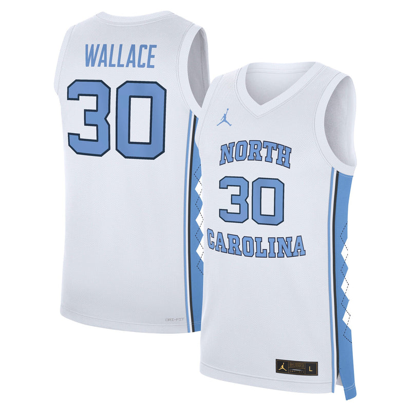 North Carolina Tar Heels Basketball Jersey, White Replica Sportswear Jersey Shirt, Sleeveless Athletic Tank Jersey, Casual Gift for Men
