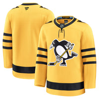 Pittsburgh Penguins Hockey Jersey, Gold Premium Sportswear Jersey Shirt, Long Sleeve Hockey Sweater Jersey, Casual Gift for Men, Style 203133878