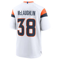 Jaleel McLaughlin Denver Broncos Football Jersey, White Sportswear Jersey Shirt, Lightweight Breathable Athletic Jersey, Casual Gift for Men