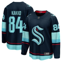 Kaapo Kakko Seattle Kraken Hockey Jersey, Blue Breakaway Home Sportswear Jersey Shirt, Long Sleeve Hockey Sweater Jersey, Casual Gift for Men