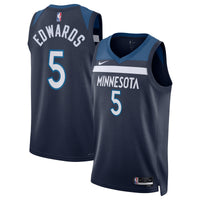 Anthony Edwards Minnesota Timberwolves Basketball Jersey, Navy Sportswear Jersey Shirt, Sleeveless Athletic Tank Jersey, Casual Gift for Men