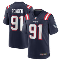 Elijah Ponder New England Patriots Football Jersey, Navy Sportswear Jersey Shirt, Lightweight Breathable Athletic Jersey, Casual Gift for Men
