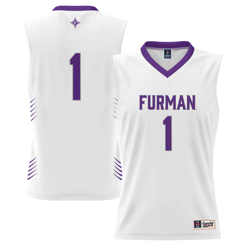 Furman Paladins Basketball Jersey, White Lightweight Sportswear Jersey Shirt, Sleeveless Athletic Tank Jersey, Casual Gift for Men
