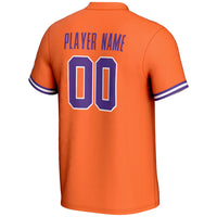 Clemson Tigers Softball Jersey, Orange Lightweight Sportswear Jersey Shirt, Lightweight Breathable Athletic Jersey, Casual Gift for Men