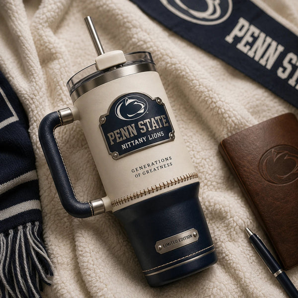 PSU Heritage Panel - Cream and Navy Collegiate Tumbler - main